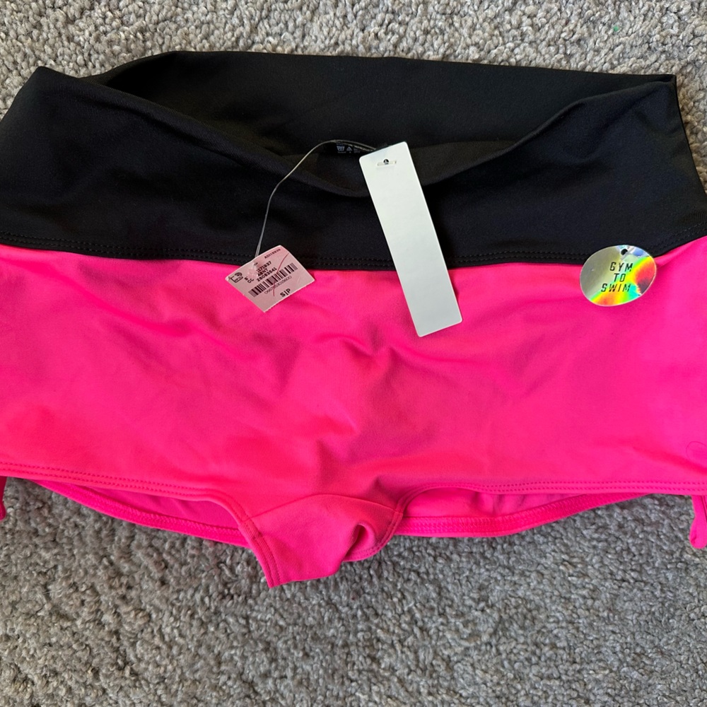 PINK Victoria's Secret Black and Pink Bikini or sport Bottom